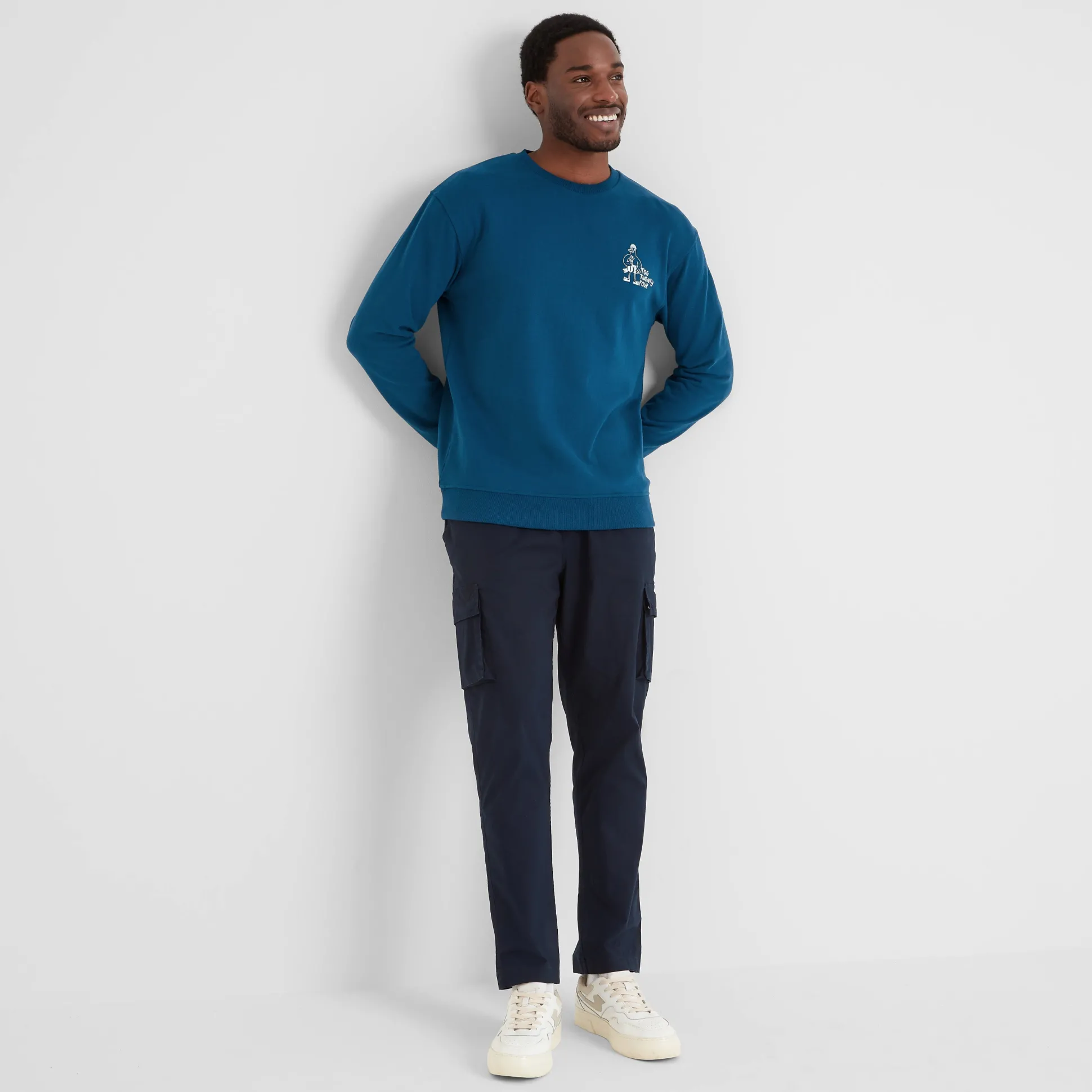 Sunnie Mens Supersoft Hattie Clark Sweatshirt - Deep Sea Blue