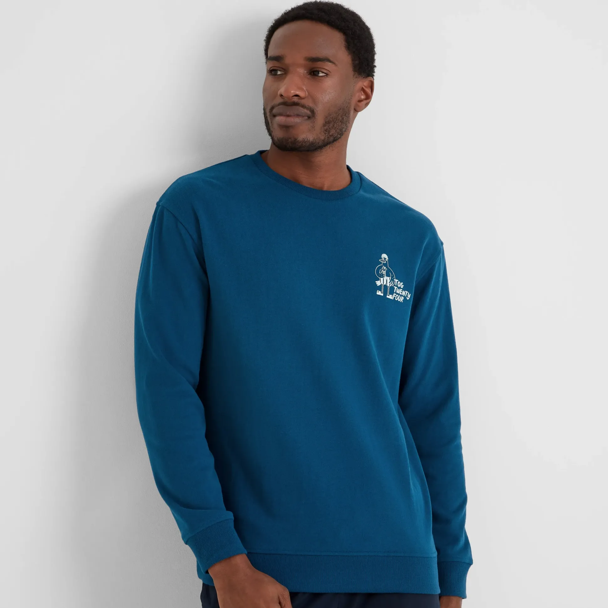 Sunnie Mens Supersoft Hattie Clark Sweatshirt - Deep Sea Blue