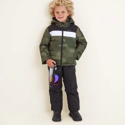 Swift Kids Ski Jacket - Khaki Pixel Camo/Black
