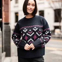 Tamara Womens Chunky Knitted Jumper - Dark Indigo
