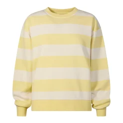 Tara Womens Relaxed Fit Supersoft Sweat - Butter Yellow Stripe