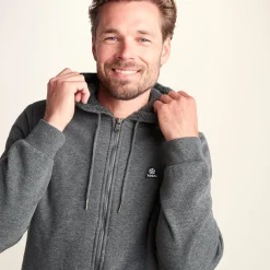 Timble Mens Sherpa Fleece Lined Hoody - Dark Grey Marl