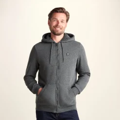 Timble Mens Sherpa Fleece Lined Hoody - Dark Grey Marl