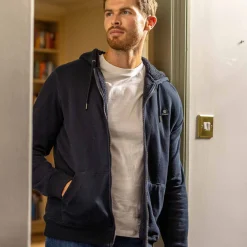 Timble Mens Sherpa Fleece Lined Hoody - Dark Indigo