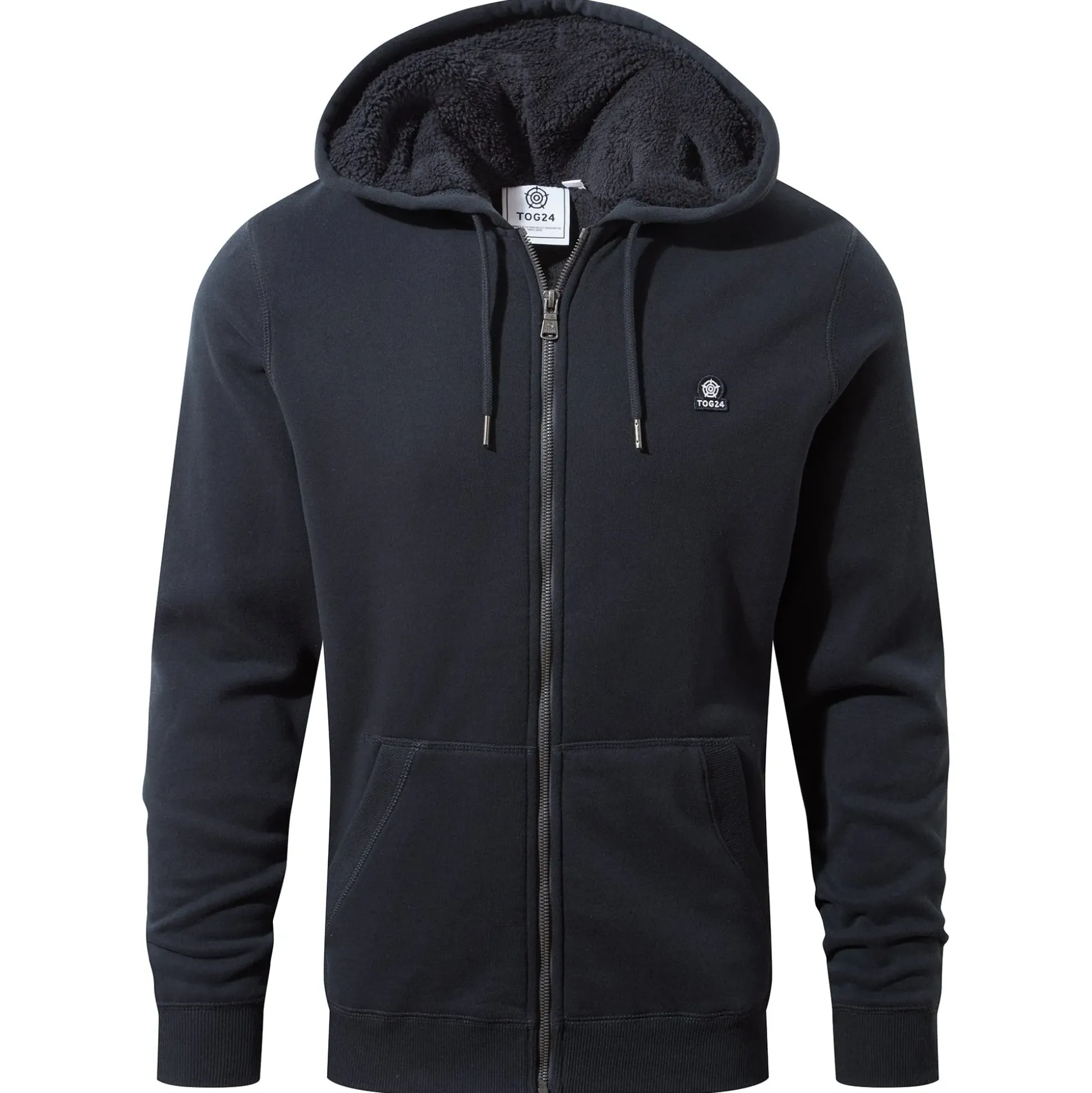 Timble Mens Sherpa Fleece Lined Hoody - Dark Indigo