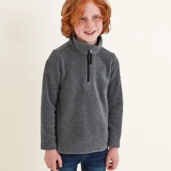 Toffolo Kids Zipneck Fleece - Grey Marl