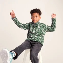Toffolo Kids Zipneck Fleece - Oak Leaf Print