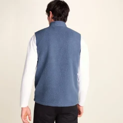 Tony Mens Padded Sherpa Gilet - Smokey Blue