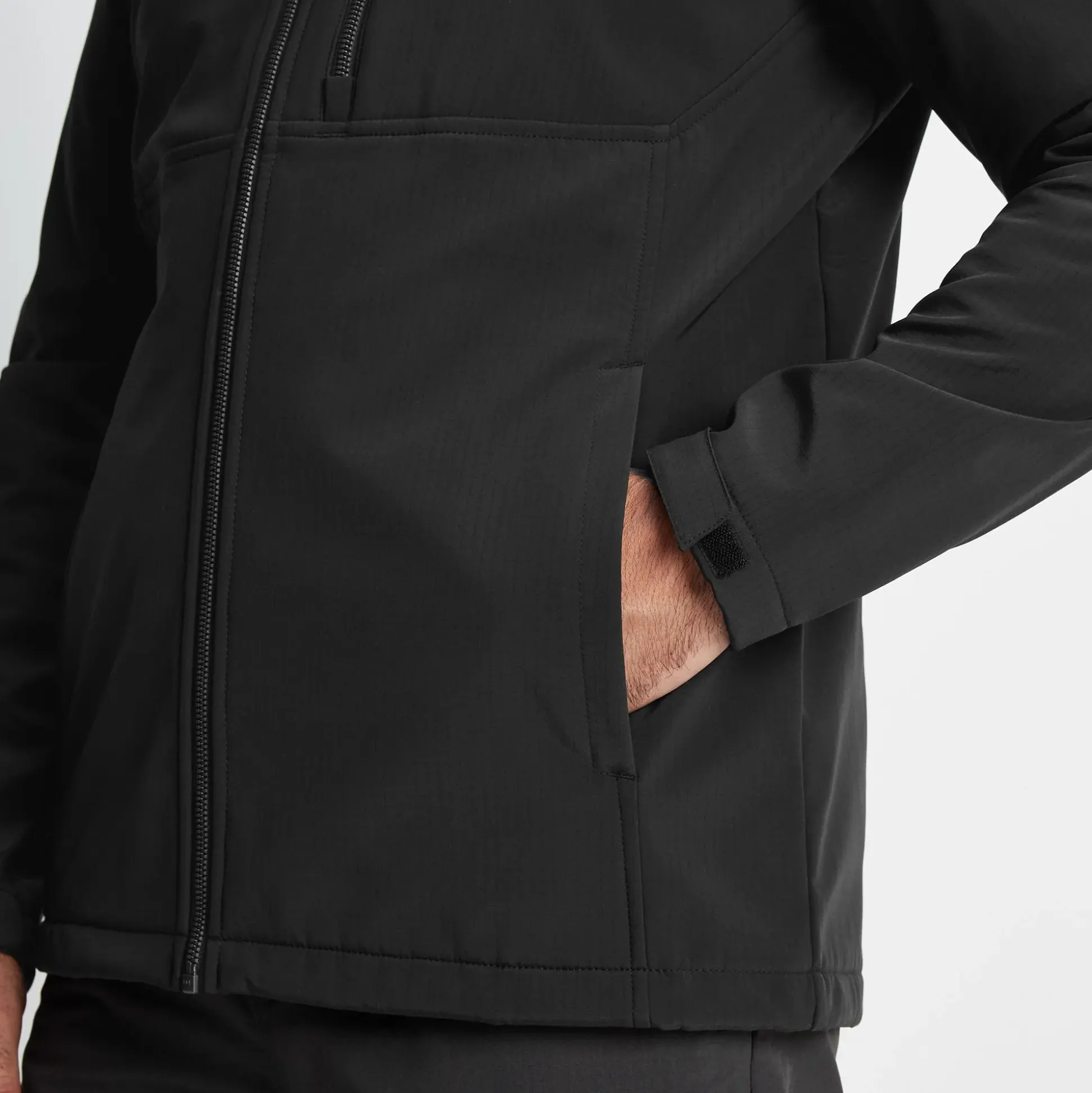 Truro Mens Hooded Softshell Jacket - Black