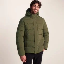 Tunnard Mens Short Shower Resistant Insulated Jacket - Khaki