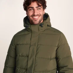 Tunnard Mens Short Shower Resistant Insulated Jacket - Khaki