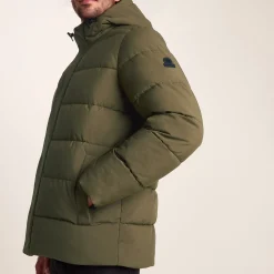 Tunnard Mens Short Shower Resistant Insulated Jacket - Khaki
