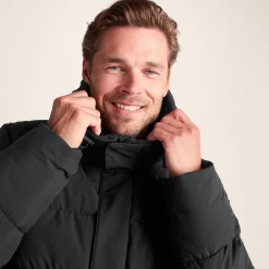 Tunnard Mens Short Shower Resistant Insulated Jacket - Black