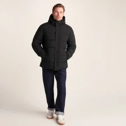 Tunnard Mens Short Shower Resistant Insulated Jacket - Black