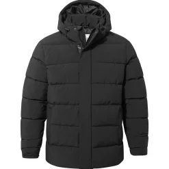Tunnard Mens Short Shower Resistant Insulated Jacket - Black