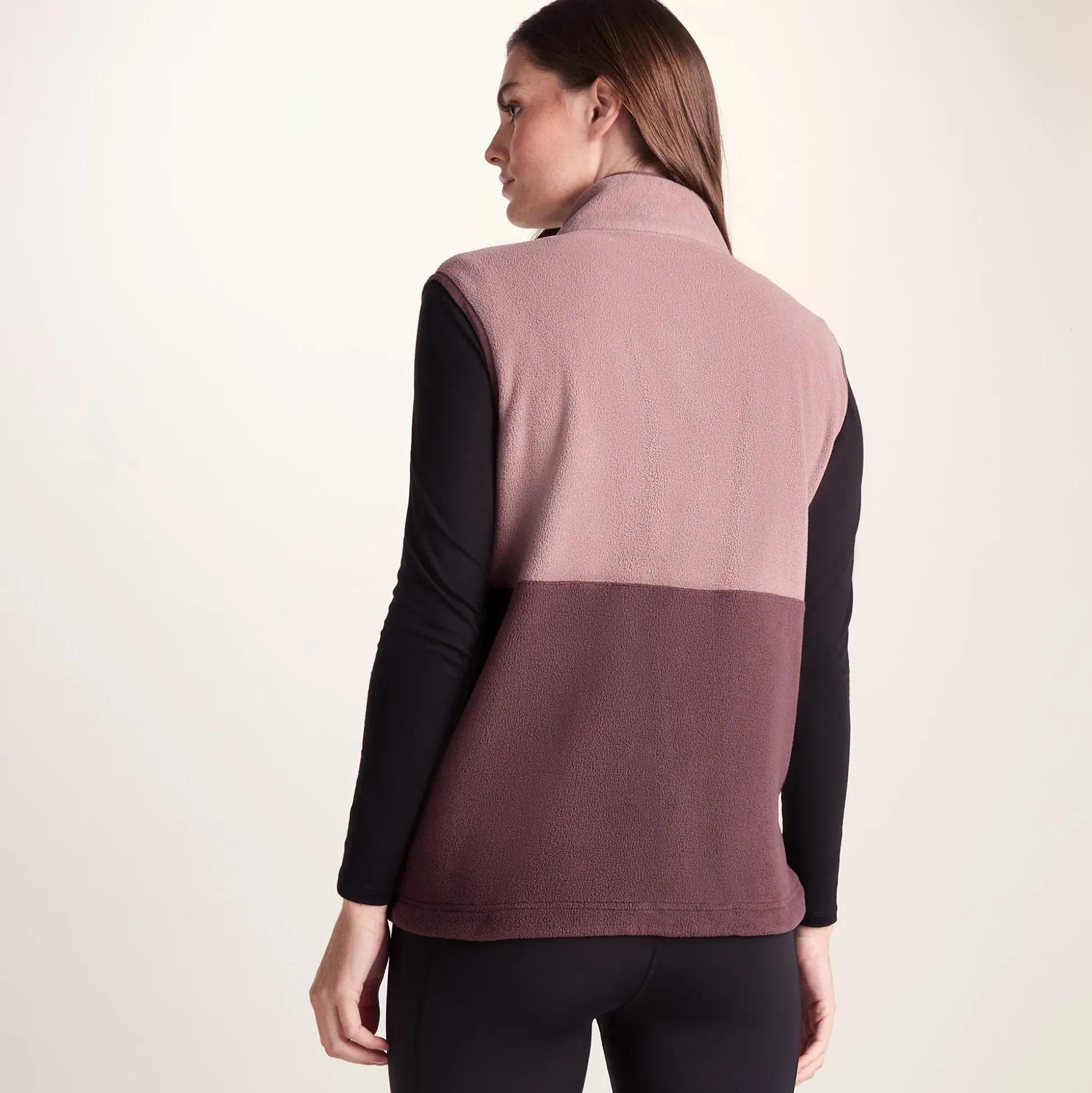 Tunston Womens Relaxed Fit Microfleece Gilet - Mauve/Dark Mauve