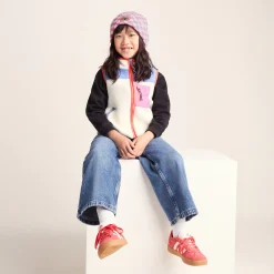 Uda Kids Shaun the Sheep Knit Hat - Pink White Checkerboard