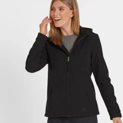 Valley Womens Softshell Hoody - Black