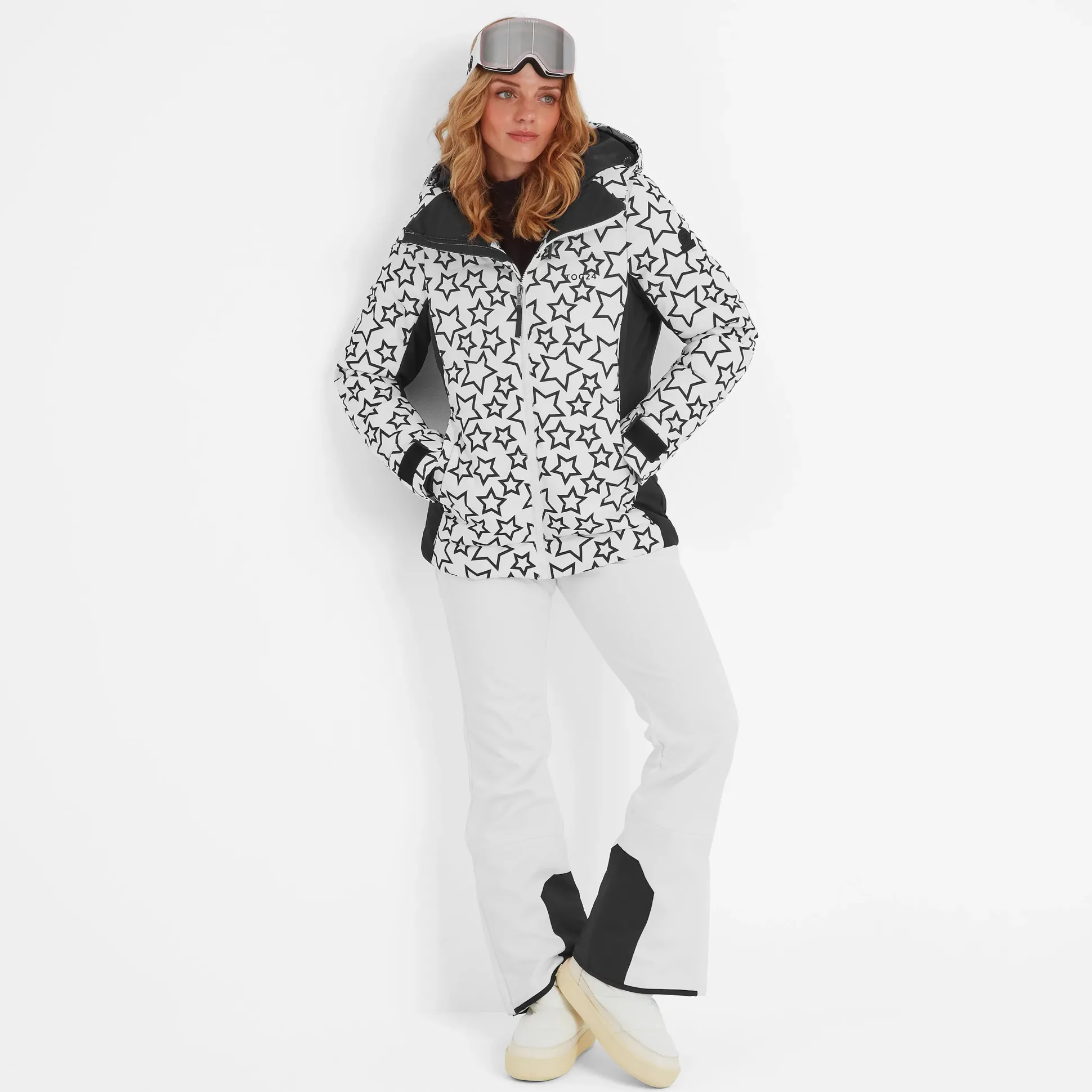 Vermont Womens Ski Jacket - Black/Optic White Outline Star