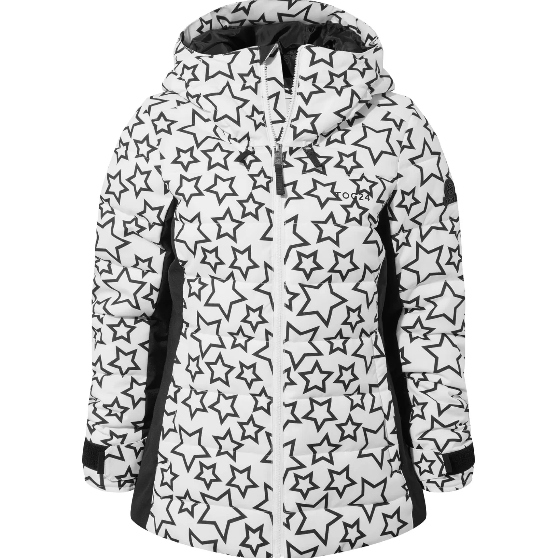 Vermont Womens Ski Jacket - Black/Optic White Outline Star