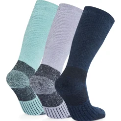 Villach 3 Pack Womens Trek Socks - Dk Indigo/Lavender Grey/Mist Grey
