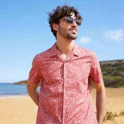 Wallsend Mens Short Sleeve 100% Cotton Supersoft Shirt - Redwood