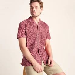 Wallsend Mens Short Sleeve 100% Cotton Supersoft Shirt - Redwood