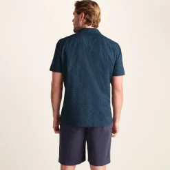 Wallsend Mens Short Sleeve 100% Cotton Supersoft Shirt - Deep Teal Print