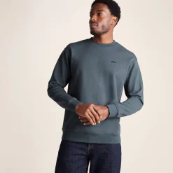 Warren Mens Relaxed Fit 100% Cotton Heavyweight Sweat - Aegean Teal