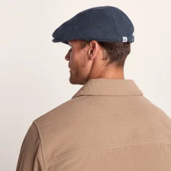 Weighton Knit Flat Cap - Blue Marl