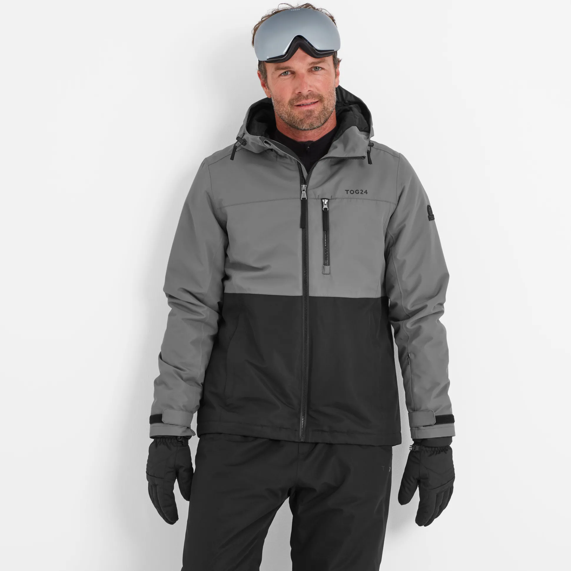 Whistler Mens Ski Jacket - Black/Steel Grey