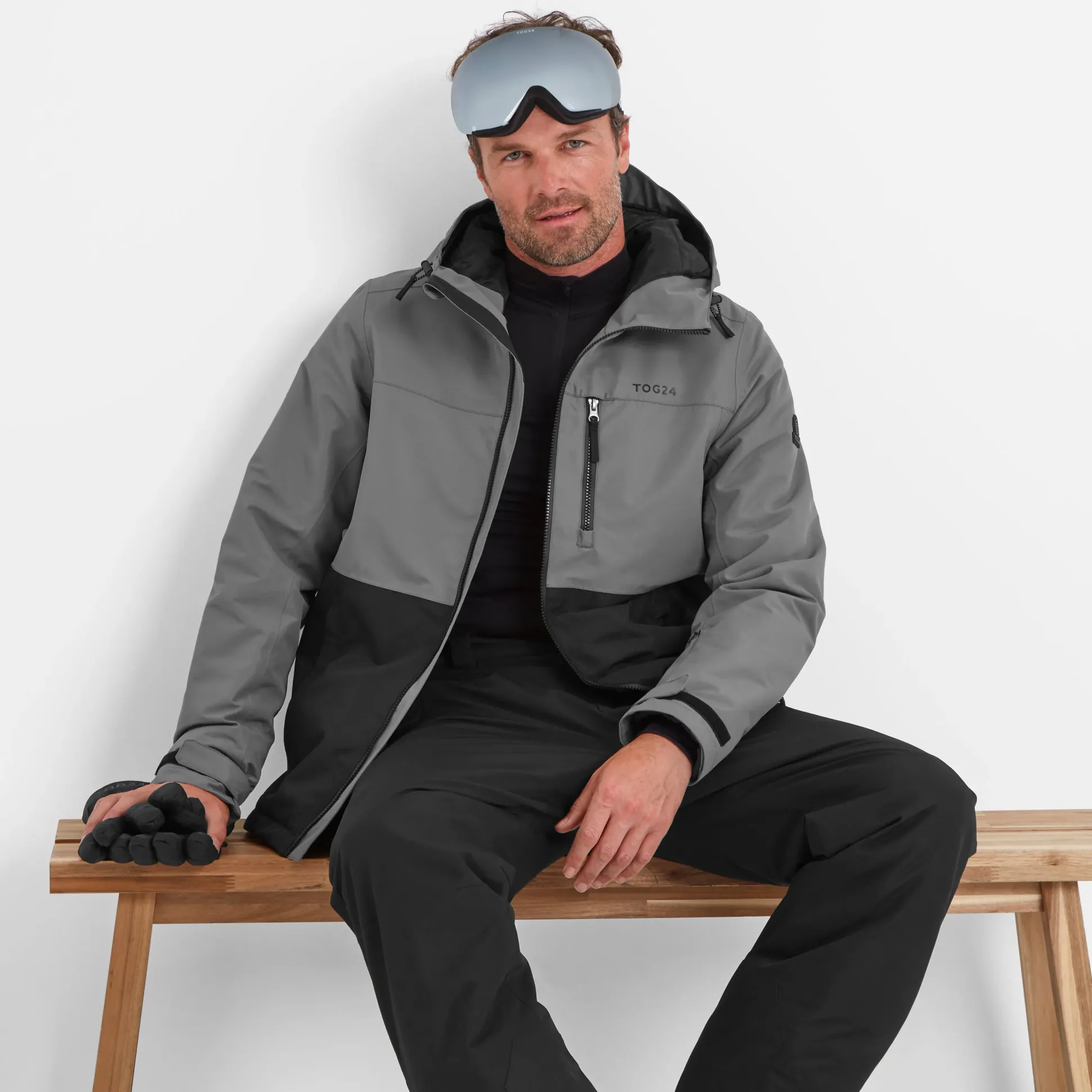 Whistler Mens Ski Jacket - Black/Steel Grey