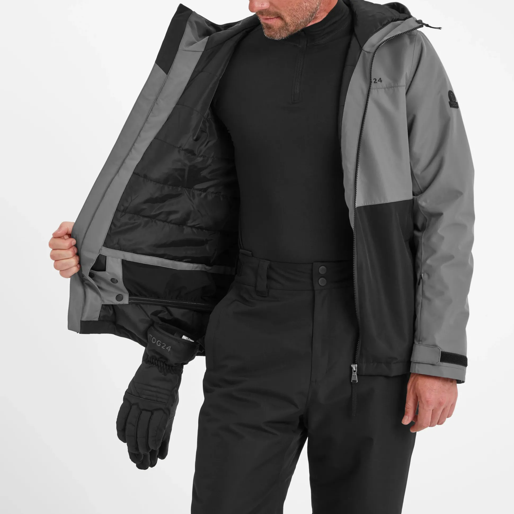 Whistler Mens Ski Jacket - Black/Steel Grey