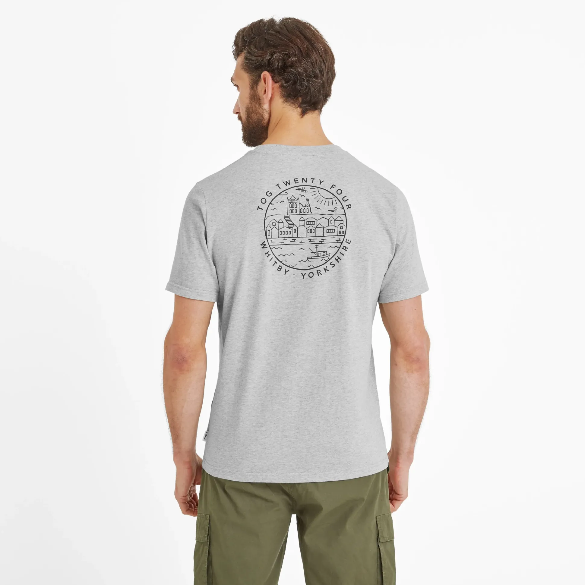 Whitby Mens 100% Cotton Supersoft T-Shirt - Light Grey Marl