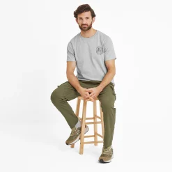 Whitby Mens 100% Cotton Supersoft T-Shirt - Light Grey Marl