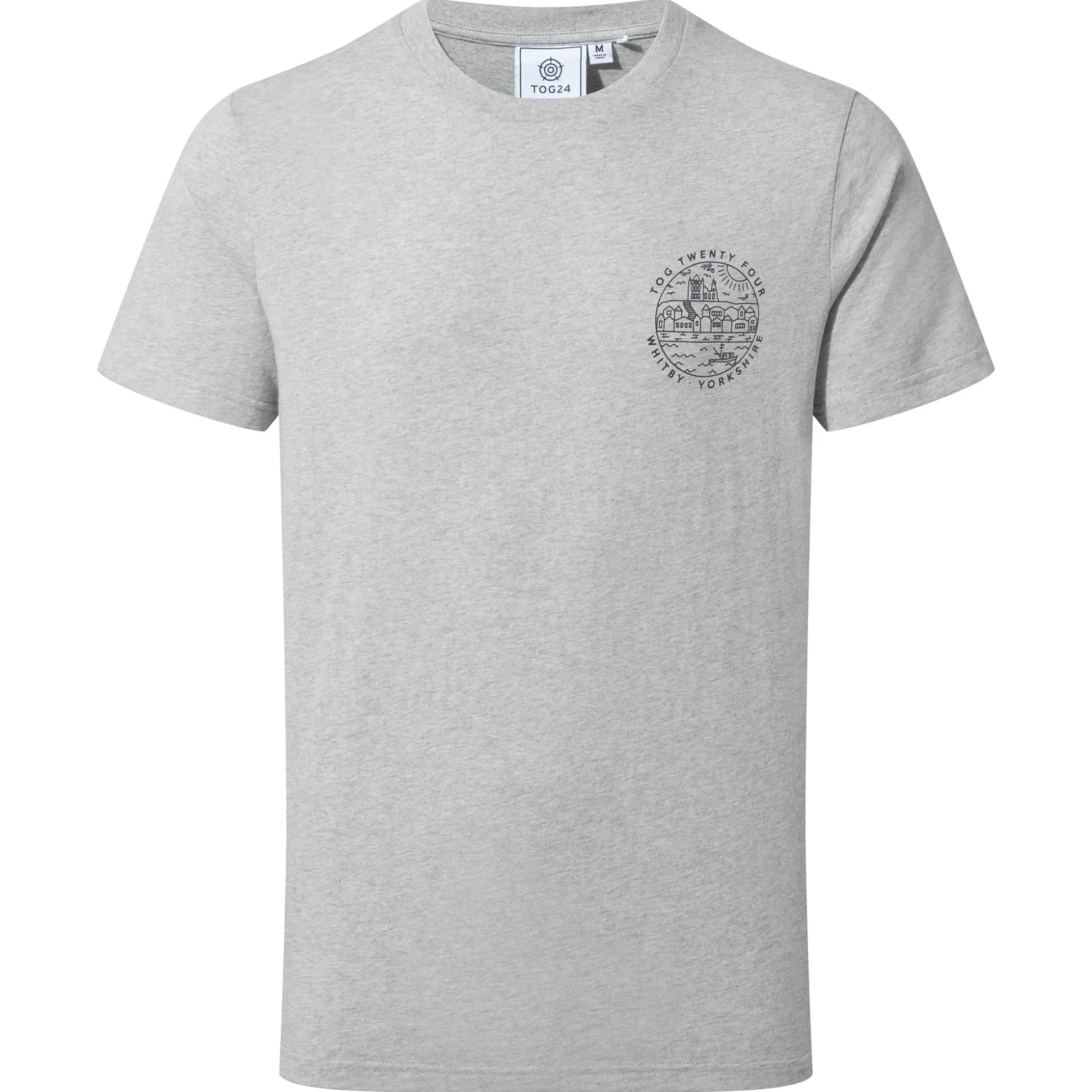 Whitby Mens 100% Cotton Supersoft T-Shirt - Light Grey Marl