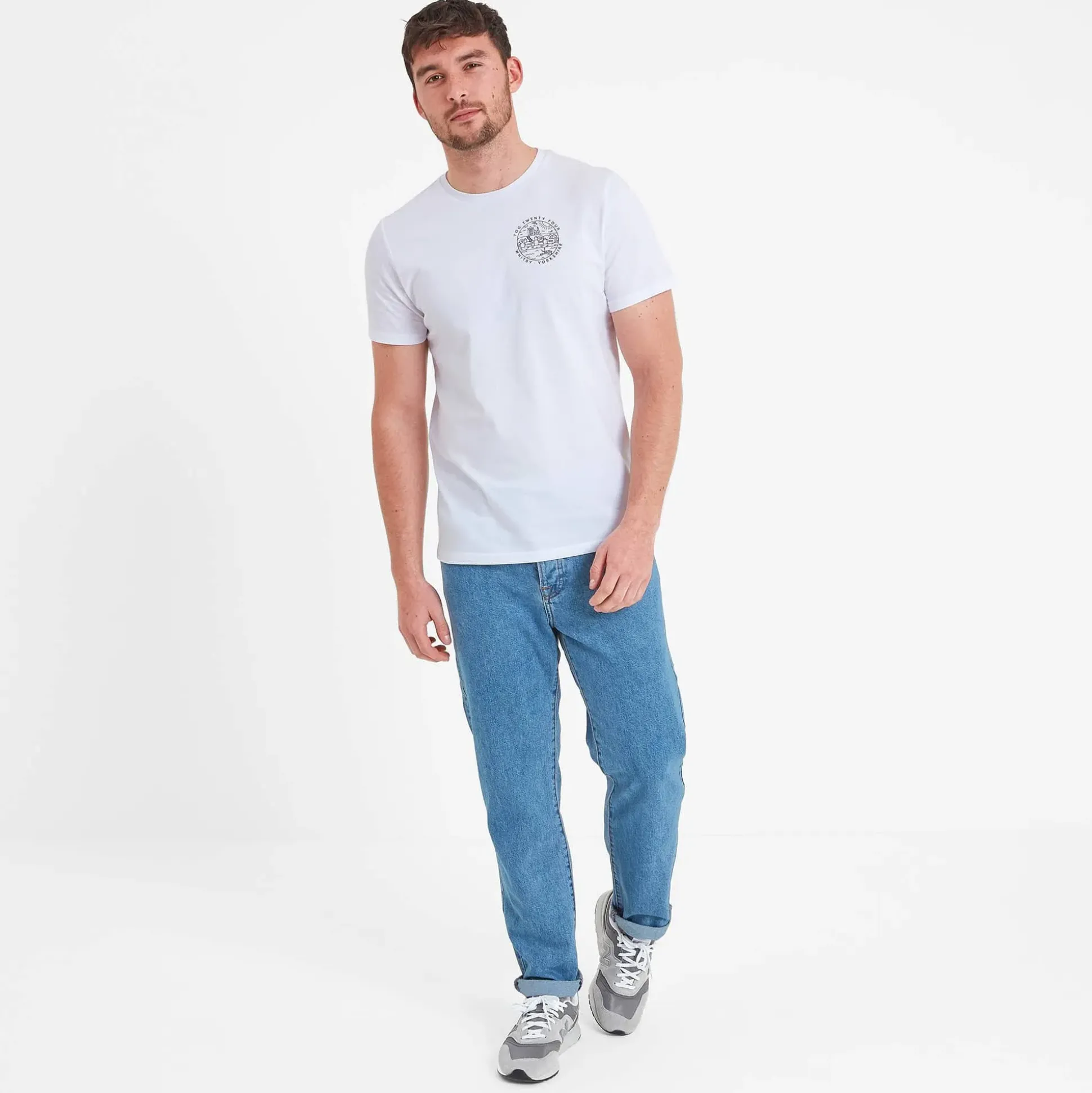 Whitby Mens 100% Cotton Supersoft T-Shirt - White